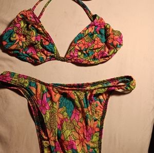 Women's size 7/8 Solar 2 PC multi colored bikini